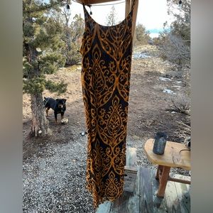 Nasty Gal Dip Back Chain Slip Maxi Dress NWT Size 10